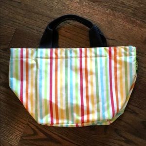 Herve Chapelier rainbow nylon handheld tote